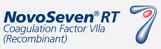 NovoSeven® RT Coagulation Factor VIIa (Recombinant) logo.