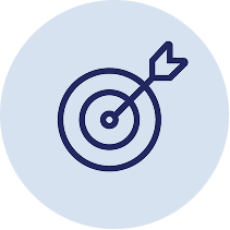 Icon of an arrow in a target's bullseye